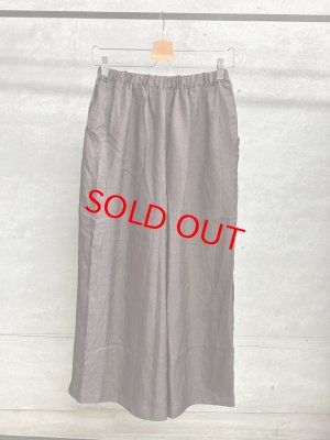 画像3: LILOU+LILY 　ASETATE FRENCH TWILL WIDE  PANTS　　C.BROWN　size:38 (3)