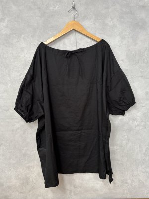 画像2: LILOU+LILY 　80LAWN GIMMIC TUNIC　　BLACK　size:38 (2)