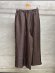 画像1: LILOU+LILY 　ASETATE FRENCH TWILL WIDE  PANTS　　C.BROWN　size:38 (1)