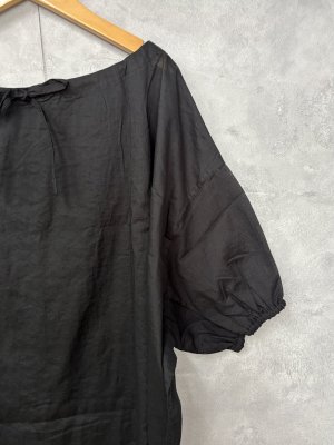 画像3: LILOU+LILY 　80LAWN GIMMIC TUNIC　　BLACK　size:38 (3)