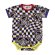 画像1: MY FIRST HYSTERIC　DISTORTION CHECKER総柄 半袖ロンパース　　04；ホワイト系　サイズ；80 (1)