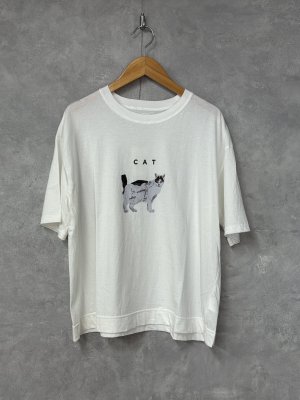 画像1: grin　　ベーシック天竺catptT　　110:ホワイト　サイズ；2 (1)