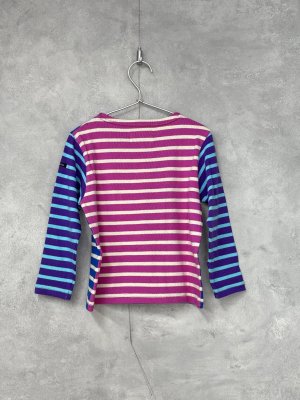 画像3: 2025秋冬　DENIMDUNGAREE　	ボーダーテンジク ボートネック TEE　　93；クレイジー(ブルー系) (3)