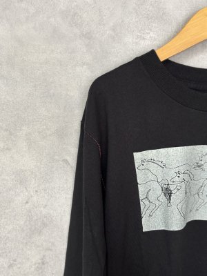 画像2: 2025秋冬 　GTH　 　  テンジク HORSIE TEE　　2；黒 (2)