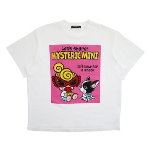 画像1: Hystericmini　MINI&J SNACK TIME BIG Tシャツ　　00:ホワイト (1)