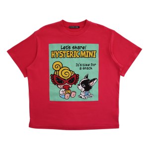 画像1: Hystericmini　MINI&J SNACK TIME BIG Tシャツ　　26：マゼンタ (1)