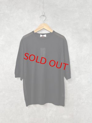 画像1: YARRA 　ハイツイスト半袖ニットプルオーバー　99；ブラック　　FREE (1)