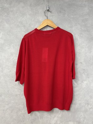 画像3: YARRA 　ハイツイスト半袖ニットプルオーバー　40；レッド　　FREE (3)