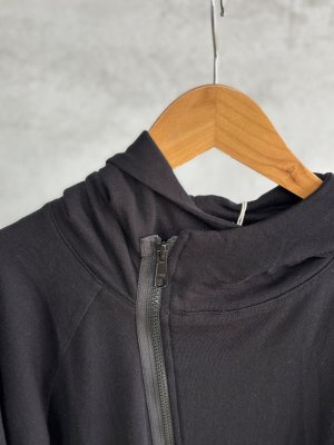 画像2: gomme(H)　半袖ジップパーカー　3；黒　　サイズ；M (2)