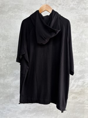 画像3: gomme(H)　半袖ジップパーカー　3；黒　　サイズ；M (3)