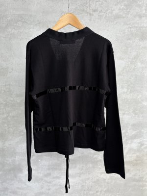 画像3: gomme　リボンテープカーディガン　3；黒　サイズ；M (3)