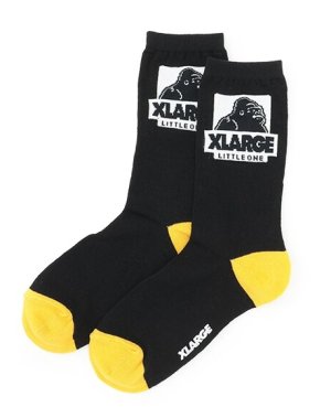 画像1: XLARGE KIDS　  OGクルーソックス   　80；黒 (1)