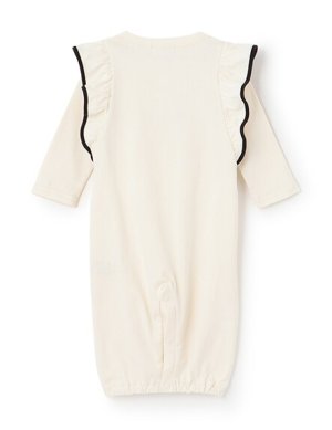 画像2: X-girl kids   ラメロゴプリント袖フリル2WAYオール 　サイズ；50-70 (2)