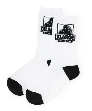 画像1: XLARGE KIDS　  OGクルーソックス   　01；白 (1)