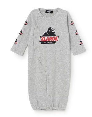 画像1: XLARGE KIDS　　袖OGプリント長袖2WAYオール　　サイズ；50-70cm　　85；TOP・グレー (1)