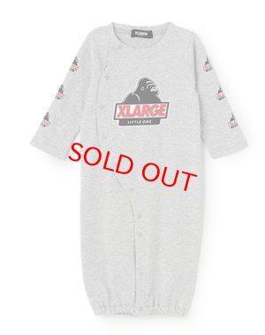 画像1: XLARGE KIDS　　袖OGプリント長袖2WAYオール　　サイズ；50-70cm　　85；TOP・グレー (1)