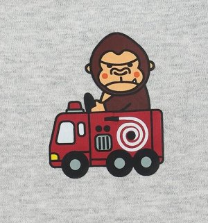 画像4: XLARGE KIDS　　　ファニーゴリラ&車長袖Tシャツ+総柄レギンスセット (4)