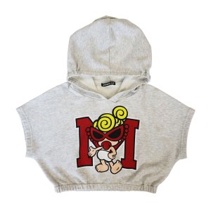 画像1: Hystericmini　M ロゴ 裏毛ショート丈フーディー　　18；グレートップ (1)
