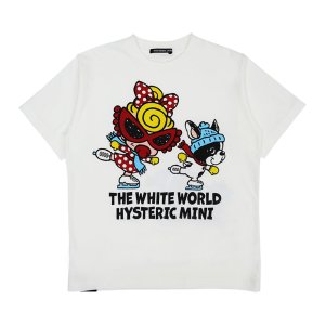 画像1: Hystericmini　SKATE WITH J 半袖Tシャツ　　00；ホワイト (1)