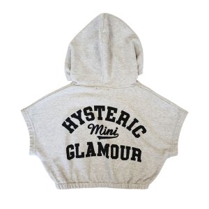 画像2: Hystericmini　M ロゴ 裏毛ショート丈フーディー　　18；グレートップ (2)