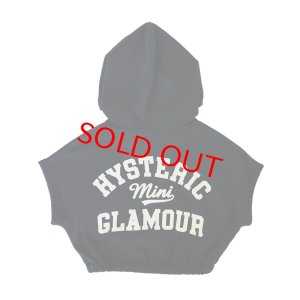 画像2: Hystericmini　M ロゴ 裏毛ショート丈フーディー　　10；ブラック　　サイズ；140 (2)