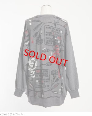 画像4: gomme　Mozart切替Ｔ　2；チャコール　　サイズ；M (4)