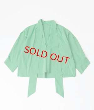 画像1: VC　 Tie Collar Blouse　GREEN　　サイズF (1)