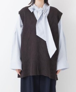 画像1: VC　 Cashmere V-Necked Vest　BROWN　サイズF (1)
