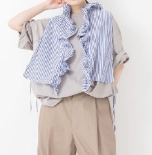 画像1: VC　 フリルベスト　STRIPE　サイズF (1)