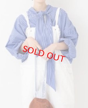 画像1: VC　 Tie Collar Blouse　STRIPE　　サイズF (1)