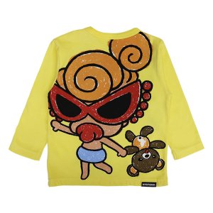 画像2: MY FIRST HYSTERIC　SELFISH BABY WITH BABY BEAR 長袖Tシャツ　　61；イエロー (2)