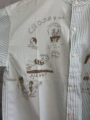 画像3: 2025秋冬　DENIMDUNGAREE　　 ブロードロンスト ラクガキ シャツ　28；ライトグリーン (3)