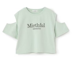 画像1: Lovetoxic  　【接触冷感/ひんやり】肩あきTシャツ　　　43；エメラルドグリーン (1)