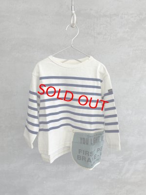 画像1: 2025秋冬　DENIMDUNGAREE　	テンジク ボーダーPT PENNIE ポケット TEE　　1；白 (1)