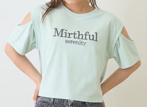 画像4: Lovetoxic  　【接触冷感/ひんやり】肩あきTシャツ　　　43；エメラルドグリーン (4)