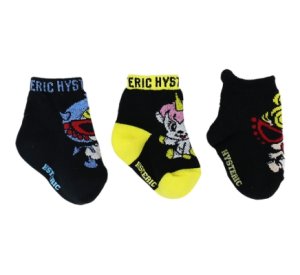 画像2: ☆MY FIRST HYSTERIC　LOVELY FRIENDS 3P ソックス　　　10；ブラック (2)