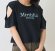 画像2: Lovetoxic  　【接触冷感/ひんやり】肩あきTシャツ　　　80；クロ (2)