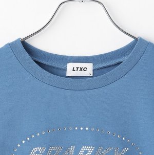 画像3: by LOVEiT  　【吸水速乾/さらさら】ラインストーンTシャツ　　80；クロ (3)