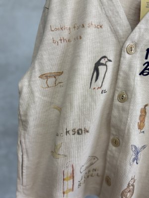 画像3: 2025秋冬　DENIMDUNGAREE　	 テンジク PENNIE カーディガン　　16；ベージュ (3)