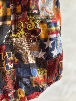 画像6: MY FIRST HYSTERIC　MESSY PATCHWORK総柄 Viscotex サロペット    45;インディゴ　　サイズ；M(90cm) (6)