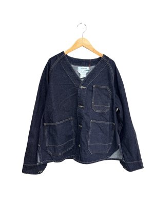 画像1: VC　ノーカラーデニムカバーオール　　ONE WASH 　サイズF (1)