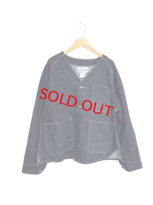 画像1: VC　ノーカラーデニムカバーオール　　ONE WASH 　サイズF (1)