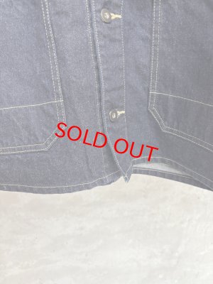 画像3: VC ノーカラーデニムカバーオール  ONE WASH  サイズF (3)