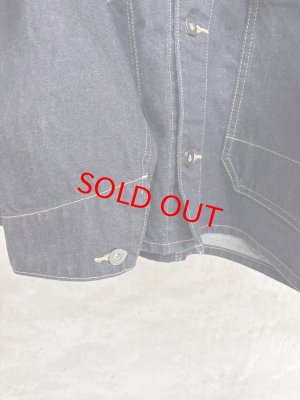 画像4: VC ノーカラーデニムカバーオール  ONE WASH  サイズF (4)