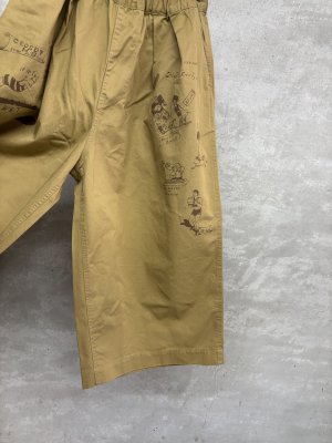 画像2: 2025秋冬 DENIMDUNGAREE 	コンパクトチノ ガウチョ PN 16;ベージュ (2)