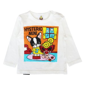 画像1: MY FIRST HYSTERIC　MINI&J STAY AT HOME 長袖Tシャツ　　00：ホワイト (1)