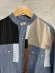 画像2: 2025秋冬　DENIMDUNGAREE　　 ムラダンガリー ウエスタン ノーカラーシャツ　　14；ブルー (2)