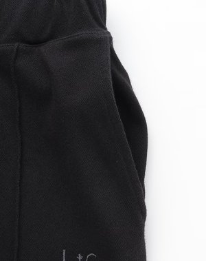 画像2: Lovetoxic  【接触冷感/ひんやり】カットフレアパンツ　　80；クロ (2)