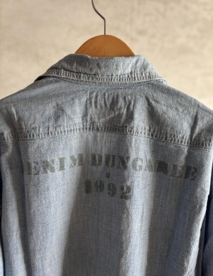 画像3: 2025秋冬　DENIMDUNGAREE　　ムラダンガリー シャツ　　4；紺　　サイズ；03 (3)