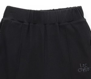 画像3: Lovetoxic  【接触冷感/ひんやり】カットフレアパンツ　　80；クロ (3)